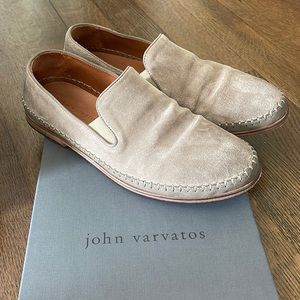 John Varvatos Lt Brown Suede Loafers Size 9